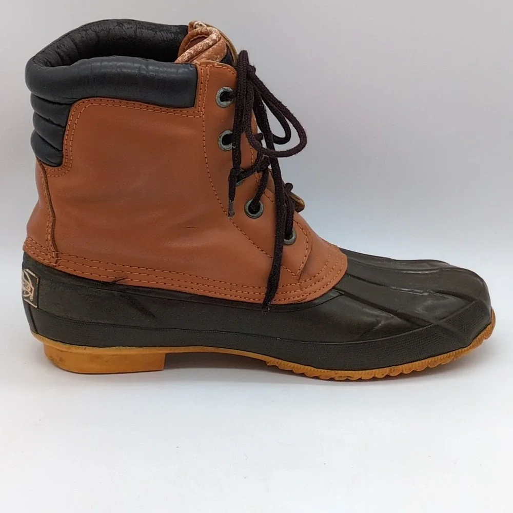 Rugged Outback Boots Mens Brown 8 Leather Rubber Duck‎ Shoes Insulated Warm Work